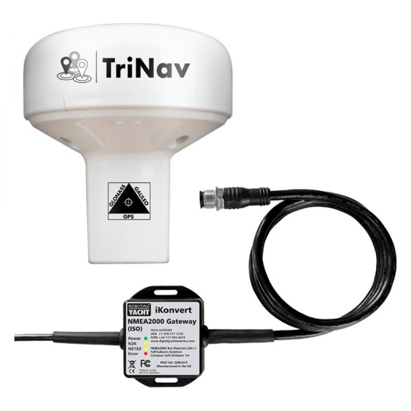 Digital Yacht® - TriNav™ GPS160 White GPS Antenna with 33' Cable and NMEA2000 Connection