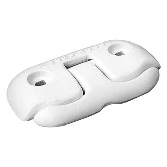 Dock Edge® - Flip-Up™ 3" L White Powder Coated Aluminum Almag 35 Dock Cleat
