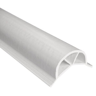 Dock Edge® - 6' L x 6" H x 2" T White PVC Straight Mount Piling Dock Bumper