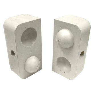 Dock Edge® - DocKushion™ 2" L Large Gray Polyurethane Dock Bumper End Caps, 2 Pieces