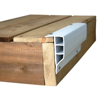 Dock Edge® 1160-F - 16' L x 4-1/2" H x 1-1/4" T White PVC Full Face Profile Dock Edging