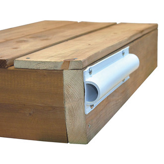 Dock Edge® 1190-F - 16' L x 3" H x 1" T White PVC D-Profile Dock Edging