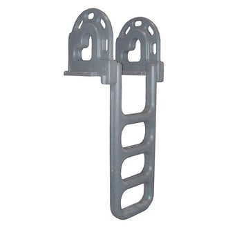 Dock Edge® 2064-F - 20-1/2" H Polyethylene 4-Step Flip-Up Roto Molded Dock Ladder