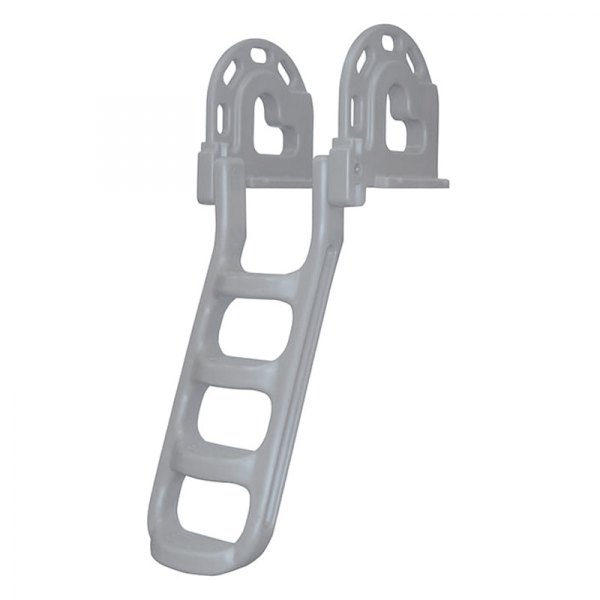 Dock Edge® - 20-1/2" H Polyethylene 4-Step Flip-Up Roto Molded Stand-Off Dock Ladder