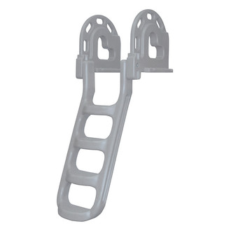 Dock Edge® - 20-1/2" H Polyethylene 4-Step Flip-Up Roto Molded Stand-Off Dock Ladder