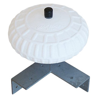 Dock Edge® - 12" D White Corner Mount Inflatable Dock Wheel