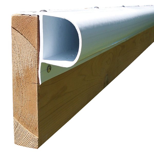 Dock Edge® - 32' L x 3-3/4" H x 2-1/2" T White PVC P-Profile Dock Edging