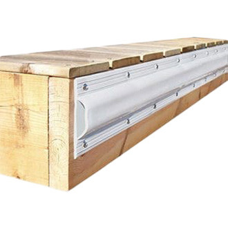 Dock Edge® - 25' L White PVC D-Profile Dock Edging