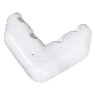 Dock Edge® 1057-1-F - 9" L x 3-5/8" T White Vinyl Corner Mount Dock Bumper