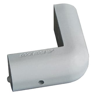 Dock Edge® - DocKorner™ 5-1/2" L x 2-1/2" H x 1-1/2" T Gray Polyurethane Small Corner Mount Dock Bumper