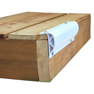 Dock Edge® - 8' L x 3-1/8" H x 1" T White PVC Heavy Slant P-Profile Dock Edging