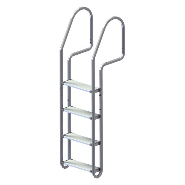 Image may not reflect your exact product! Dock Edge® - 18-1/2" H Aluminum 4-Step Kwik Release Dock Ladder