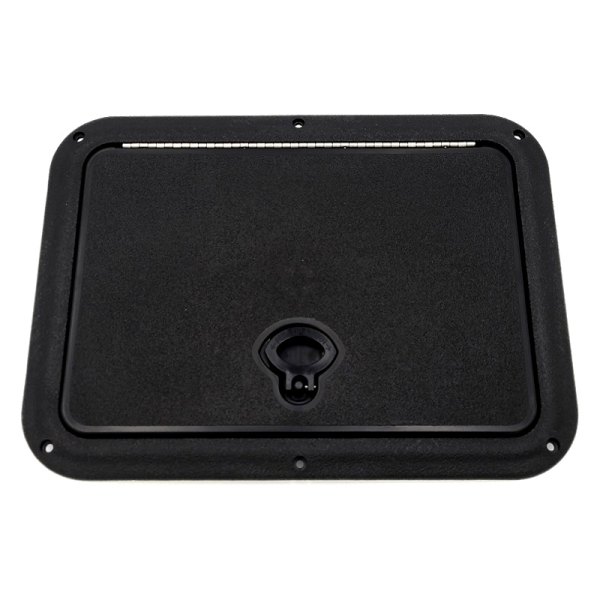DPI Marine® - Flush Series 13-5/16" L x 9-3/8" W Black Rectangular Inspection Hatch