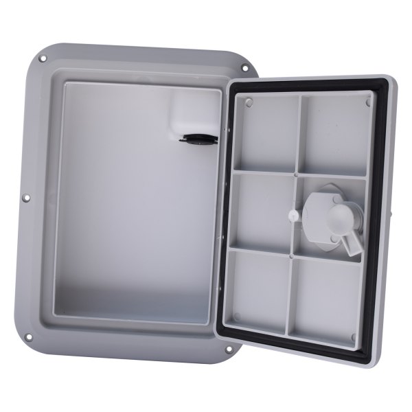 DPI Marine® - Helm 12-3/16" L x 4" H x 9-1/8" W Polar White Glove Box with Dual USB Charging Station