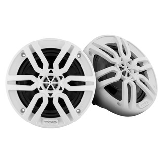 DS18® - HYDRO 180W 2-Way 4-Ohm 6" White Flush Mount Speakers, Pair