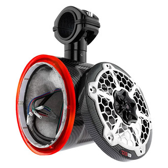 DS18® - HYDRO 375W 8" Wake Tower Speakers with LED Lights, Pair