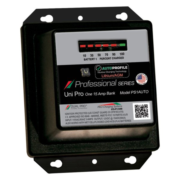 Dual Pro® - Professional Series AutoProfile 15A 1-Bank Battery Charger