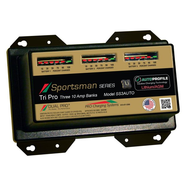 Dual Pro® - Sportman Series AutoProfile 30A 3-Bank Battery Charger