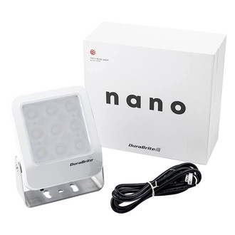 DuraBrite® - Nano Sport Series 50 W 80° 7000 lm 12 - 24 V DC 5.5" L x 1.9" W x 7" H White Housing White Bracket Mount Dimming Pre-installed LED Flood Light