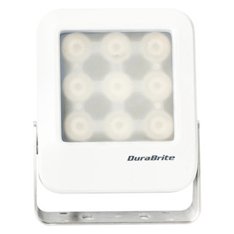 DuraBrite® SLM08504D1SW - Nano Series 50 W 80° 7500 lm 12 - 24 V DC 5.5" L x 1.9" W x 7" H White Housing White Bracket Mount Full Blast LED Flood Light