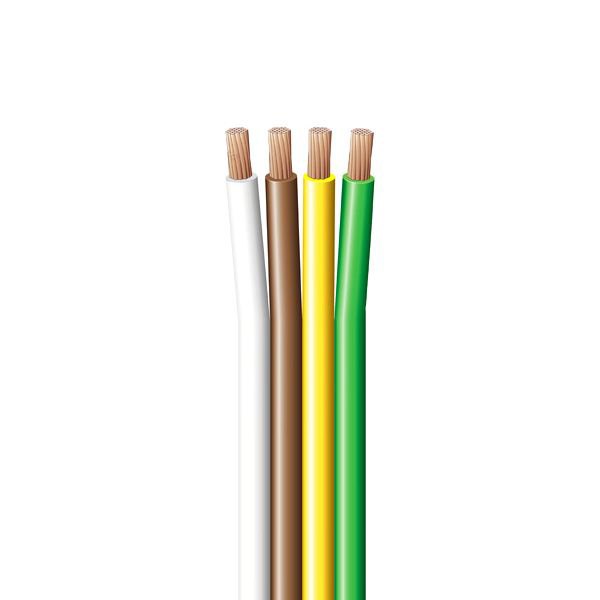 East Penn® - 16/4 AWG 100' White/Brown/Yellow/Green Bonded Parallel Wire