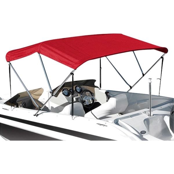 Eevelle® - Summerset™ Premium 6' L x 91"-96" W Red Polyester 3-Bow Bimini Canvas