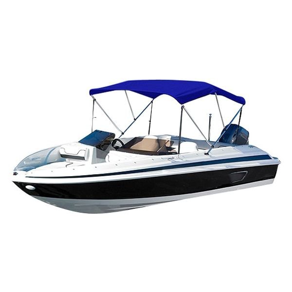 Eevelle® - Summerset™ Premium 6' L x 85"-90" W x 54" H Red Polyester 3-Bow Bimini Top Kit