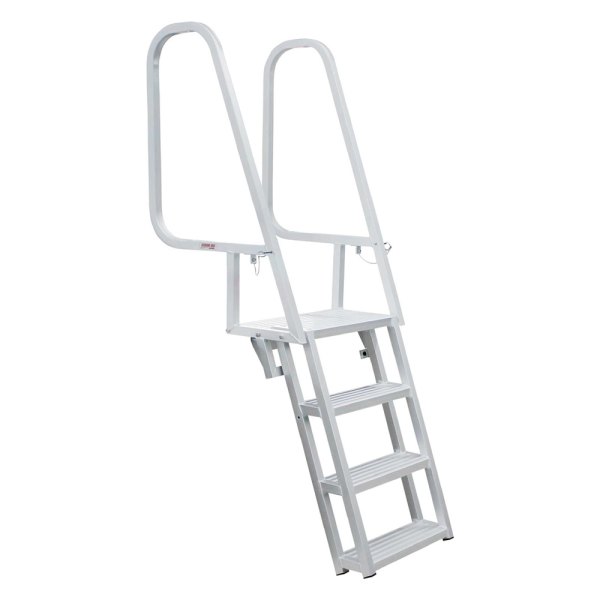 Extreme Max® - Deluxe 31-1/4" H 4-Step Flip-Up Dock Ladder with Welded Step Assembly