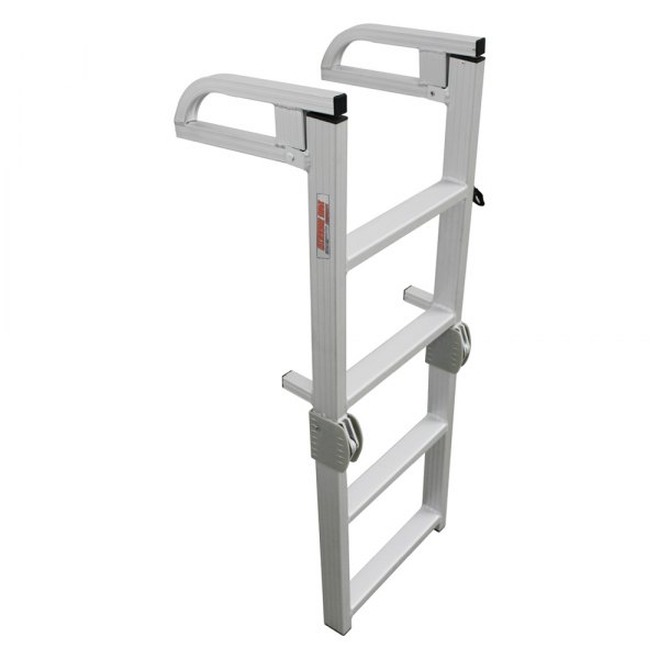 Extreme Max® - Compact Aluminum 4-Step Pontoon Boarding Ladder
