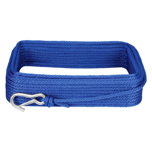 Extreme Max® - BoatTector 3/8" D x 100' L Royal Blue MFP Solid Braid Anchor Line with Snap Hook