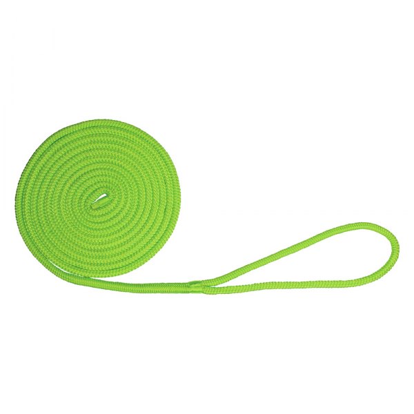 Extreme Max® - BoatTector 1/2" D x 15' L Neon Green Nylon Double Braid Dock Line