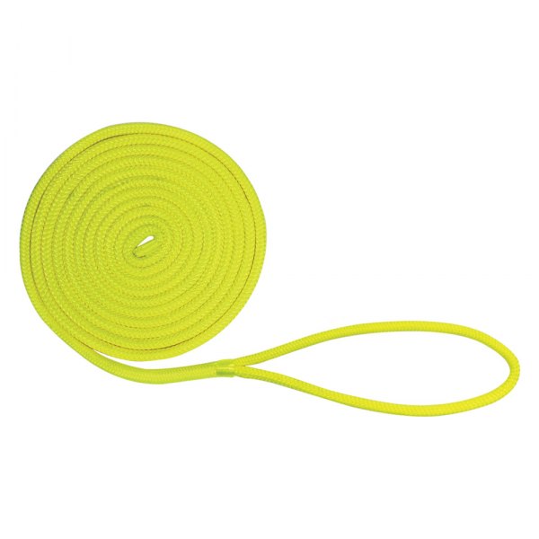 Extreme Max® - BoatTector 1/2" D x 15' L Neon Yellow Nylon Double Braid Dock Line