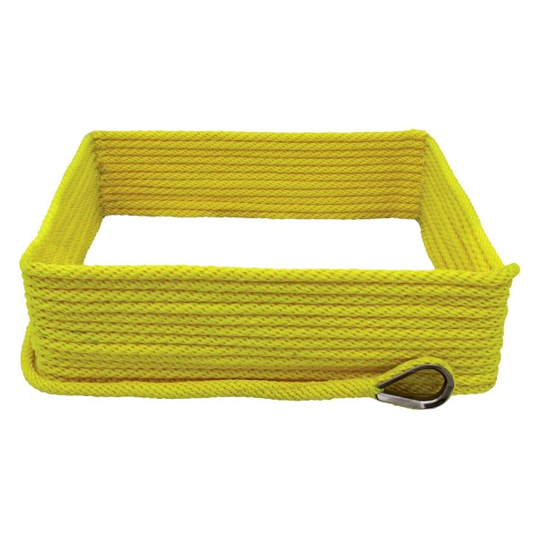 Extreme Max® - Premium 3/8" D x 100' L Neon Yellow MFP Solid Braid Anchor Line with Thimble