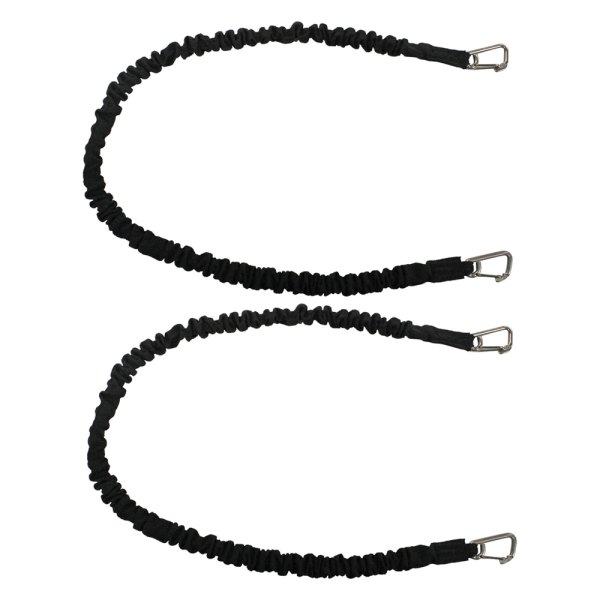 Extreme Max® - BoatTector 48" L Black High-Strength Line Snubbers, 2 Pieces
