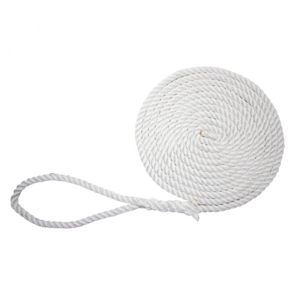 Extreme Max® - BoatTector 1/2" D x 25' L White Nylon Twisted Dock Line