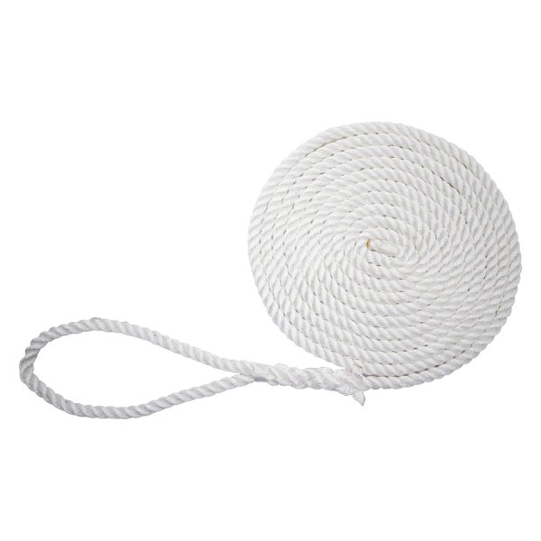 Extreme Max® - BoatTector 1/2" D x 25' L White Nylon Twisted Dock Line