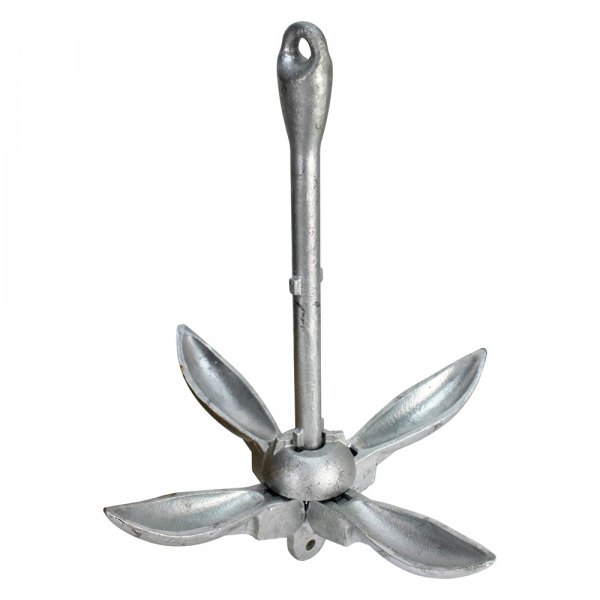 Extreme Max® - BoatTector 13 lb Galvanized Steel Folding Grapnel Anchor