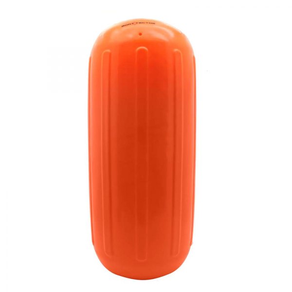 Extreme Max® - BoatTector 6.5" D x 15" L Neon Orange Line Through Center Cylindrical Inflatable Fender