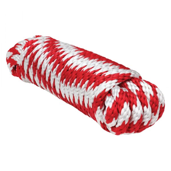 Extreme Max® - 1/4" D x 10' L Red/White MFP Solid Braid Utility Line