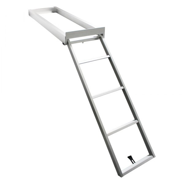 Extreme Max® - 39" H Aluminum 4-Step Undermount Pontoon Ladder