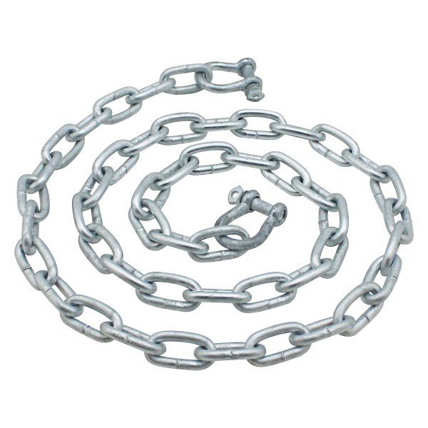 Extreme Max® - BoatTector 1/4" D x 4' L Galvanized Steel Anchor Chain with 5/16" Shackles