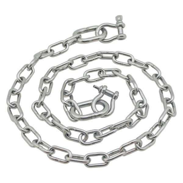 Extreme Max® - BoatTector 5/16" D x 5' L Stainless Steel Anchor Chain with 3/8" Shackles