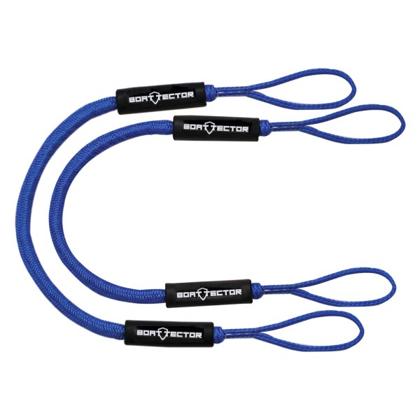 Extreme Max® - BoatTector 4' L Blue Bungee Dock Lines, 2 Pieces