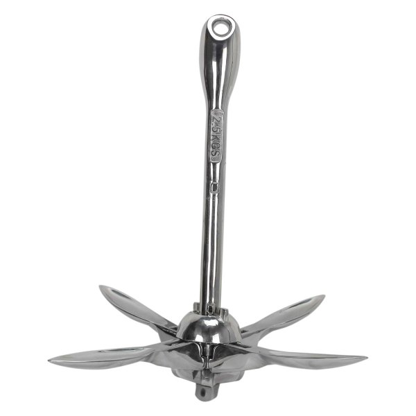 Extreme Max® - BoatTector 5.5 lb Stainless Steel Folding Grapnel Anchor