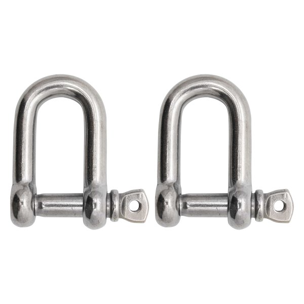 Extreme Max® - BoatTector 7/8" Stainless Steel Screw Pin D-Shackle, 2 Pieces