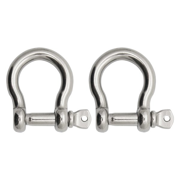 Extreme Max® - BoatTector 1" Stainless Steel Screw Pin Bow Shackle, 2 Pieces