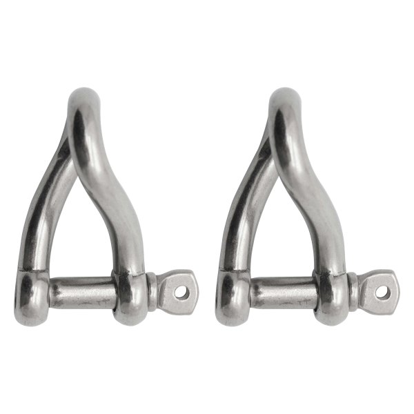 Extreme Max® - BoatTector 5/16" Stainless Steel Screw Pin Twist Shackles, 2 Pieces