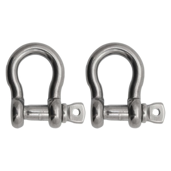Extreme Max® - BoatTector 5/8" Stainless Steel Screw Pin Anchor Bow Shackle, 2 Pieces