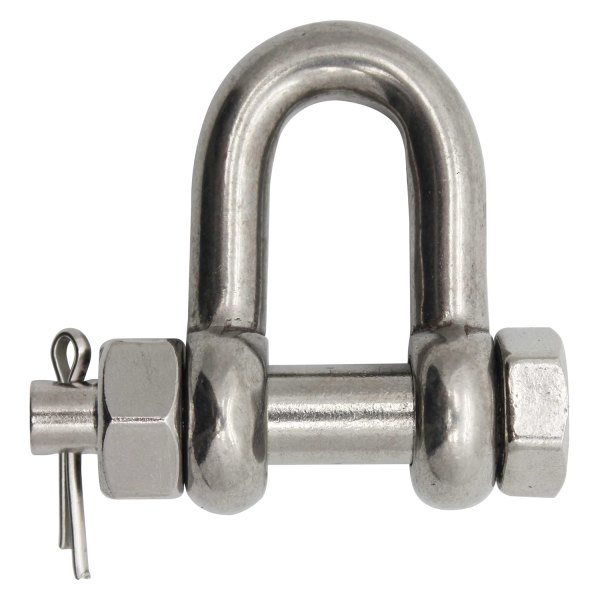 Extreme Max® - BoatTector 1/2" Stainless Steel Bolt-Type Chain D Shackle, 1 Piece