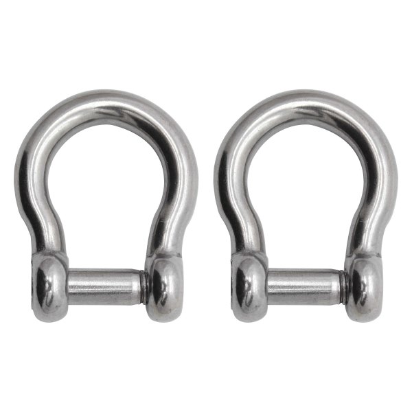 Extreme Max® - BoatTector 3/8" Stainless Steel Bow Shackle with No-Snag, 4 Pieces